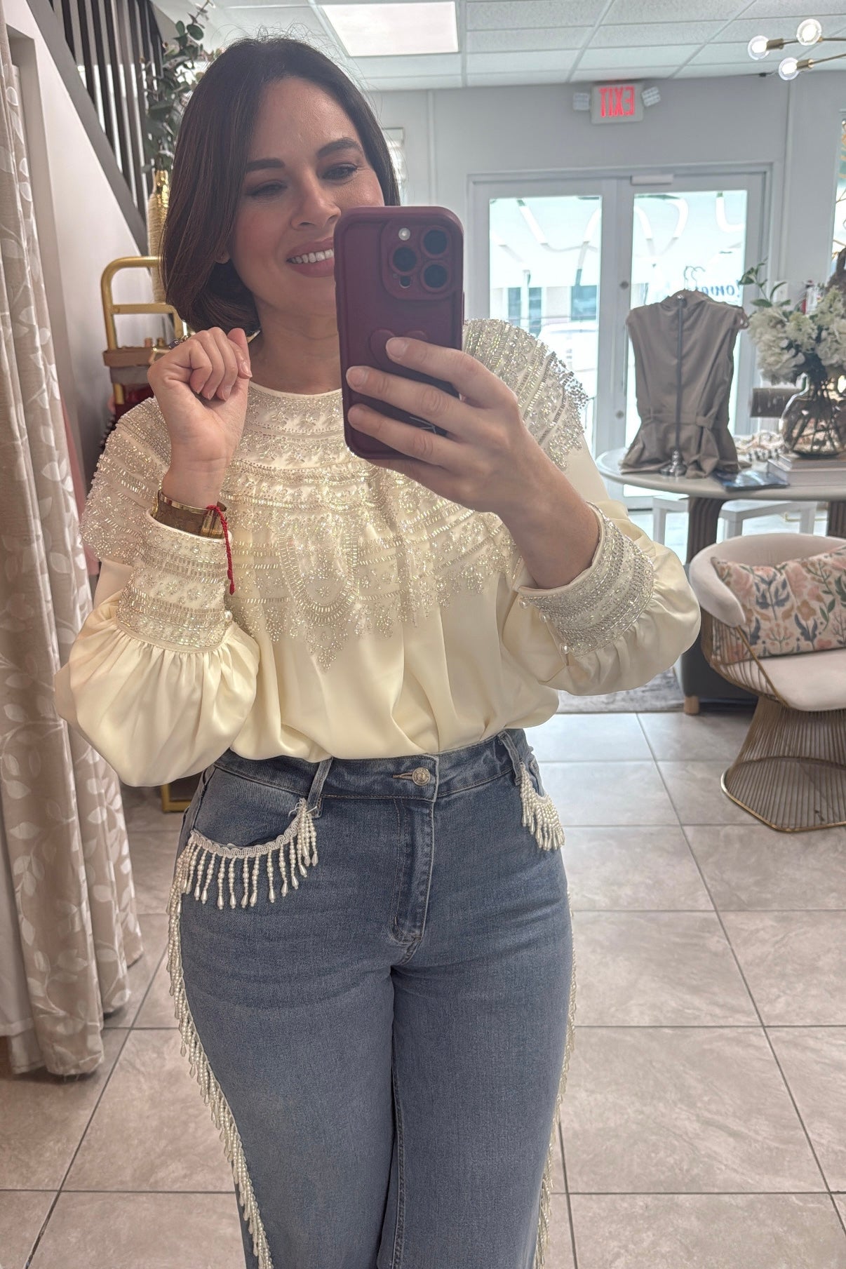 Delicate beaded Top