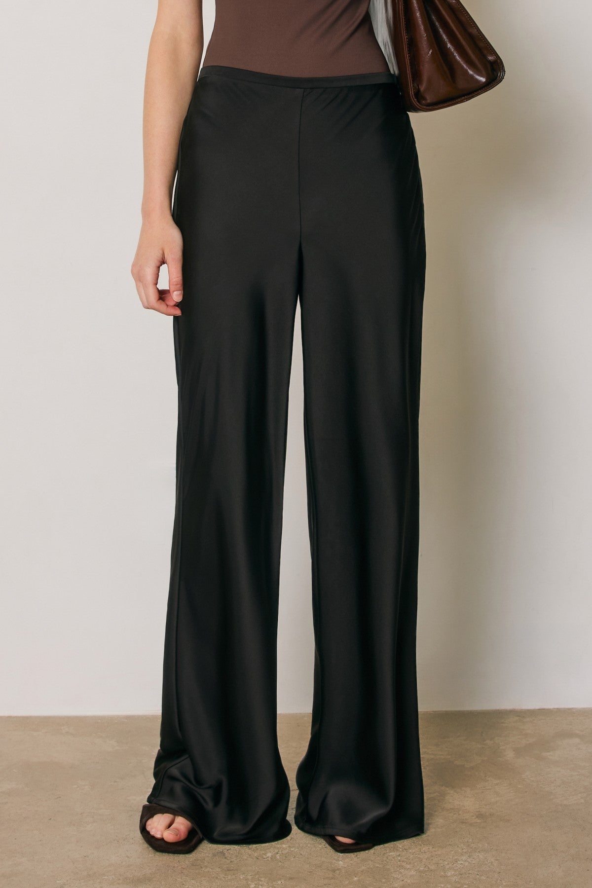 Satin black pant