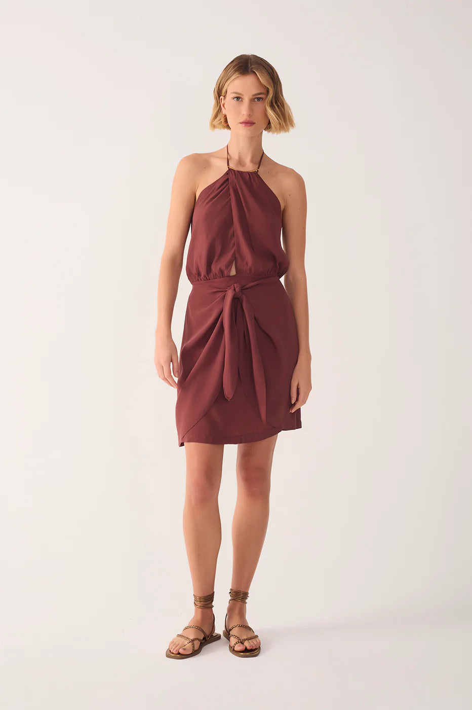 Halter wrap dress