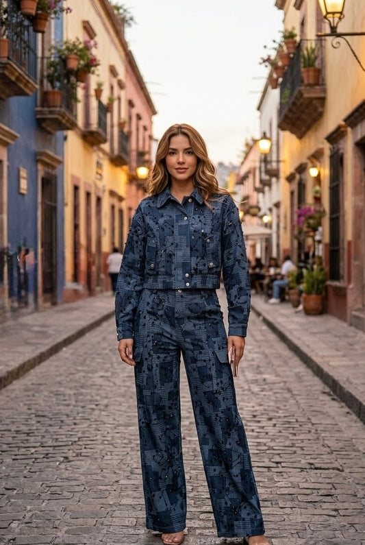 Denim Embroidery Set