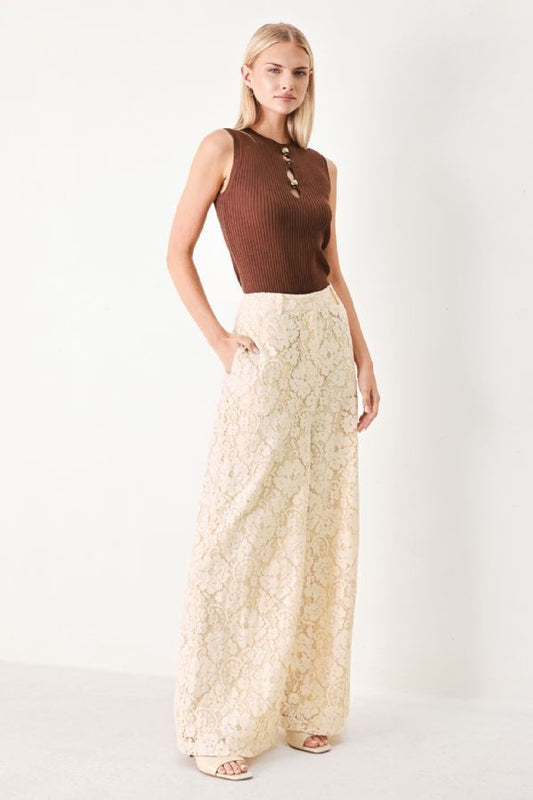 Lace Peach Pant