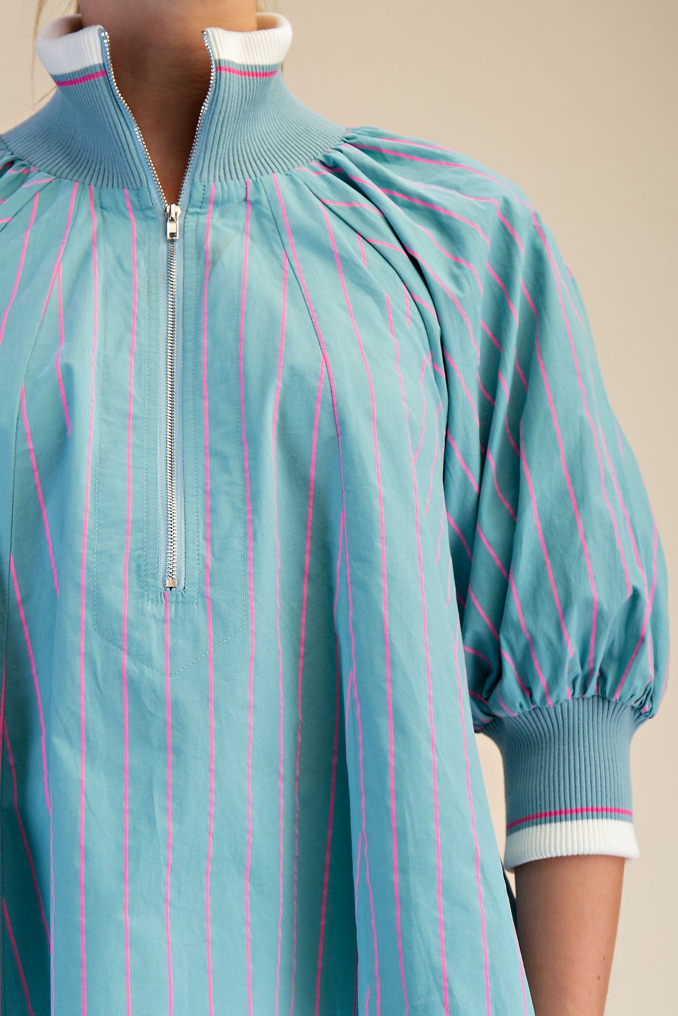 Mint stripe blouse