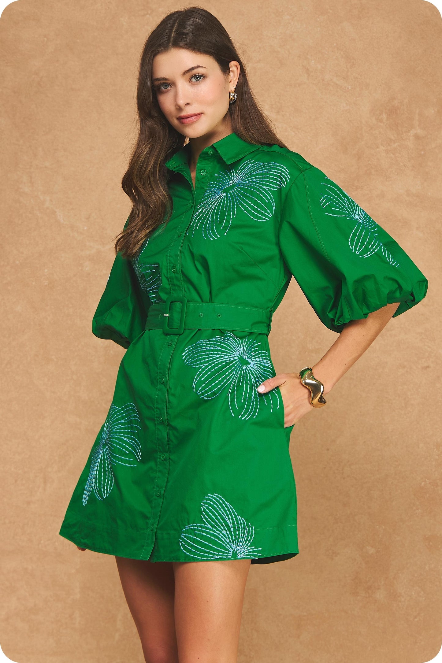 Flower Embroidery Dress