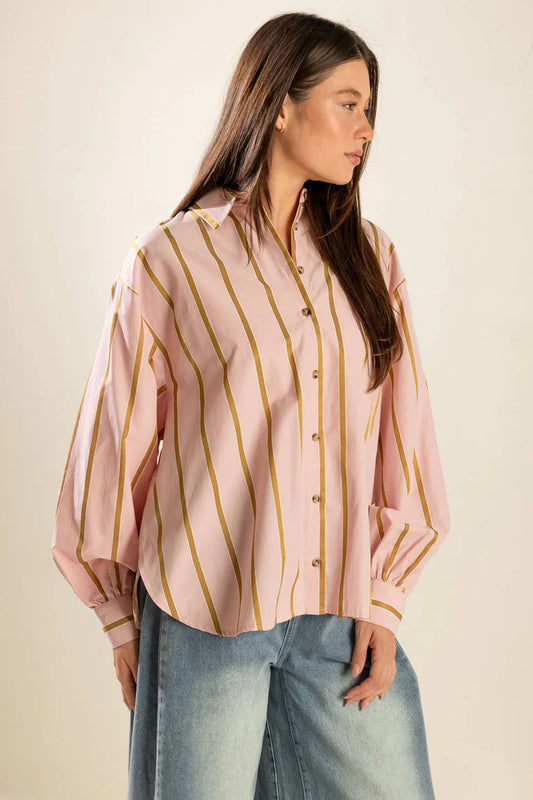 Pink stripe top
