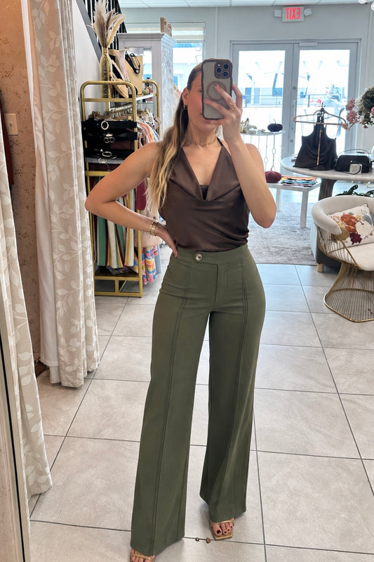Transition Olive Flare Pant