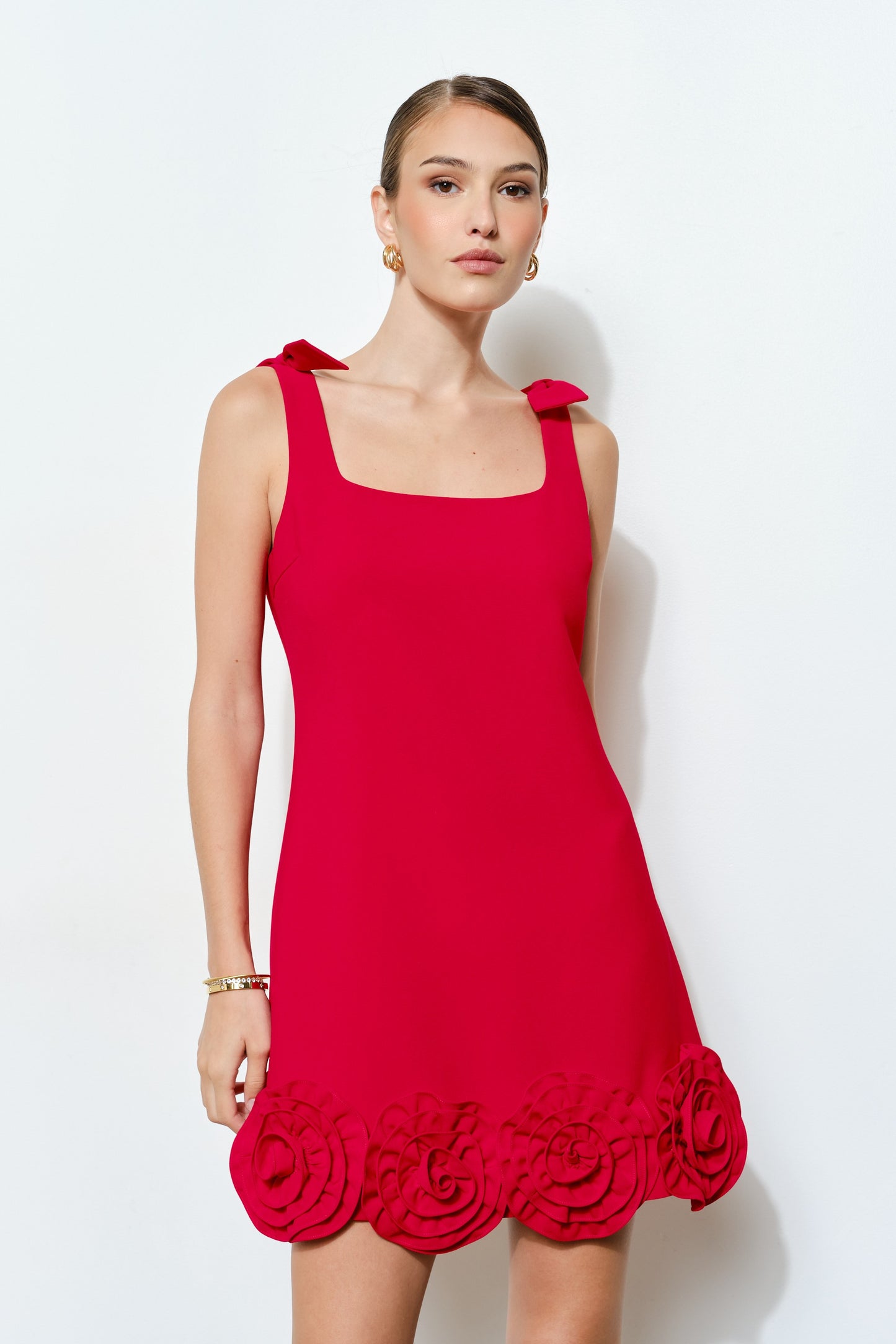 Red Rosette Dress