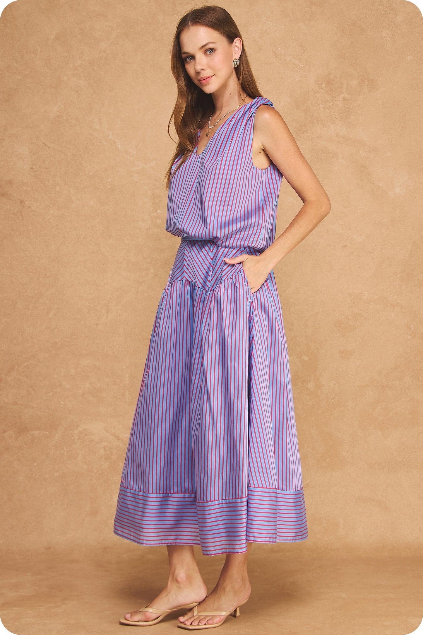Striped Skirt Set