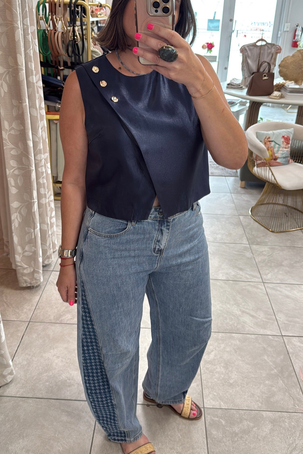 Houndstooth Jean