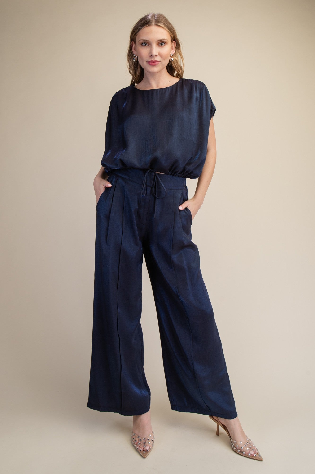 Navy elegant pant