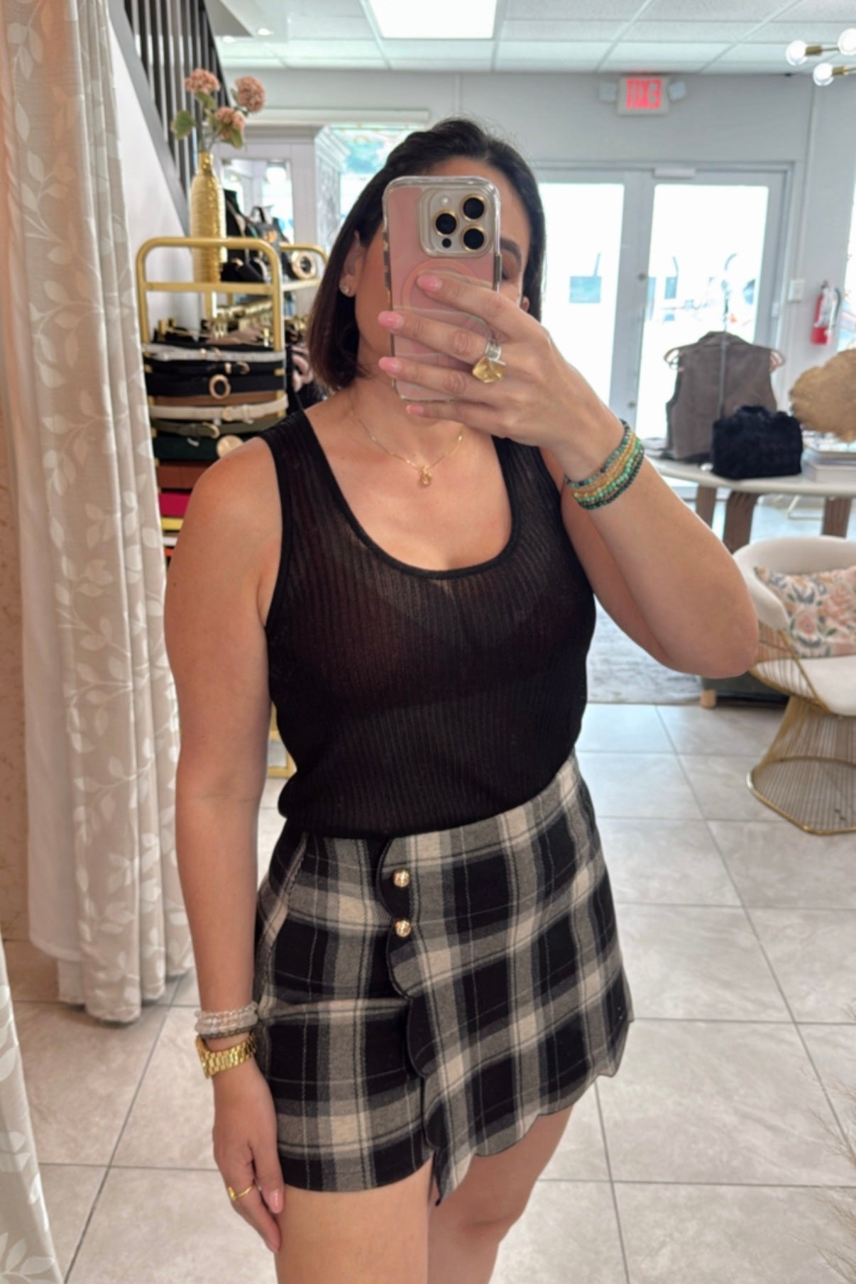 Plaid Skort