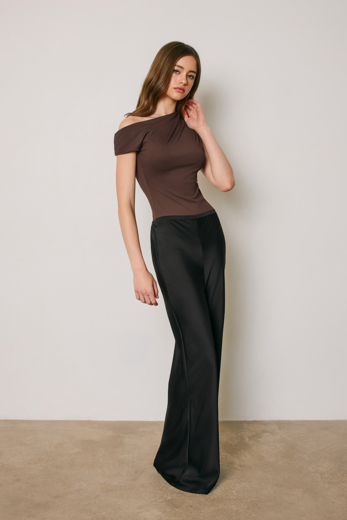 Satin black pant