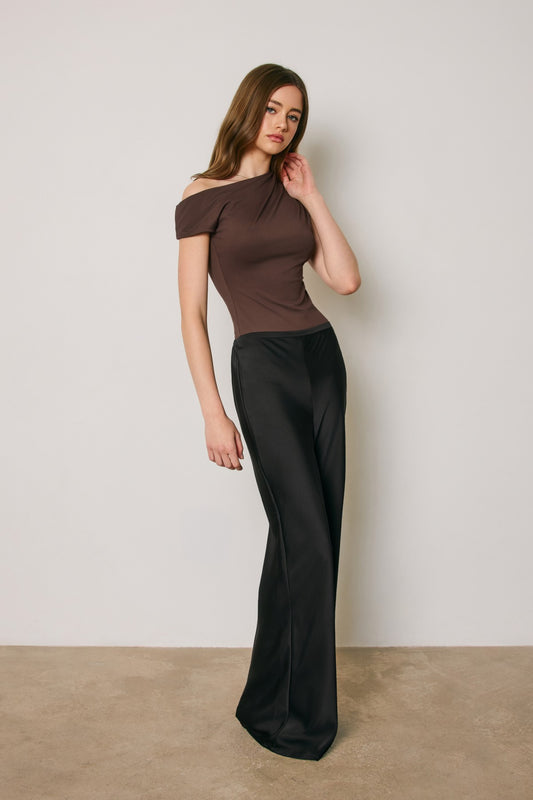 Satin black pant