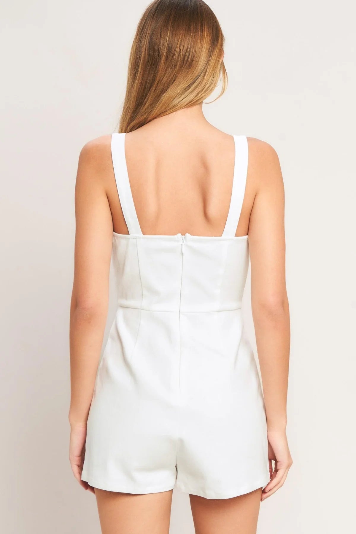 White denim romper