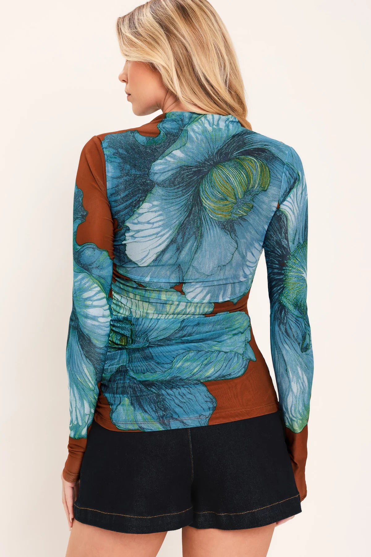 Tropic Bloom Mesh Top