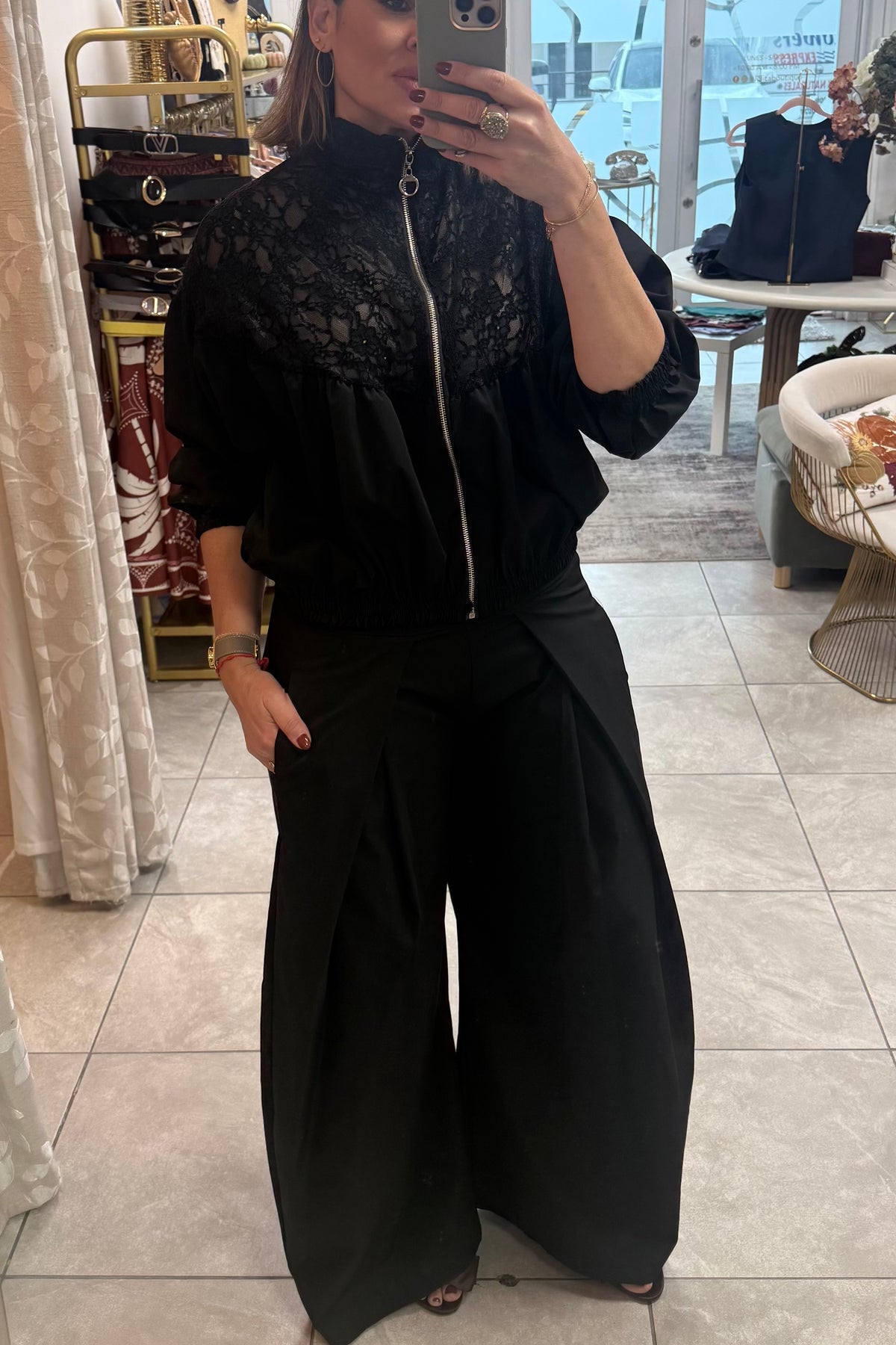 Black Wide Pant