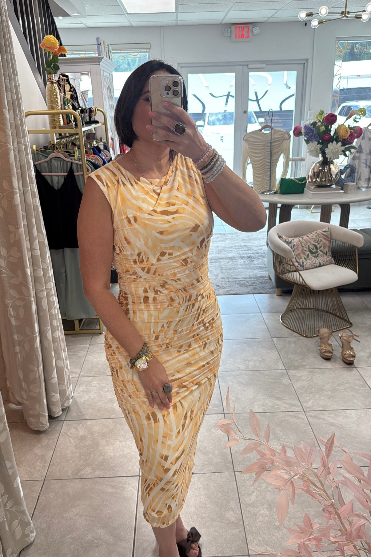 Power mesh dress