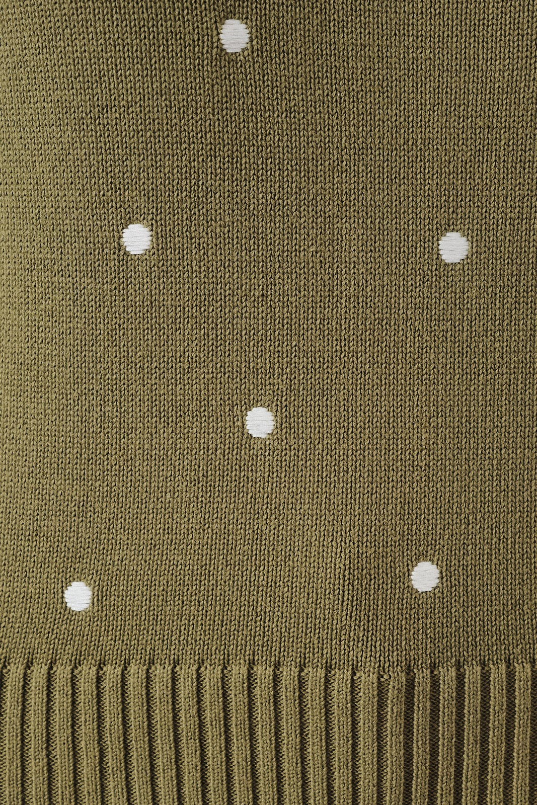 Olive dot sweater top