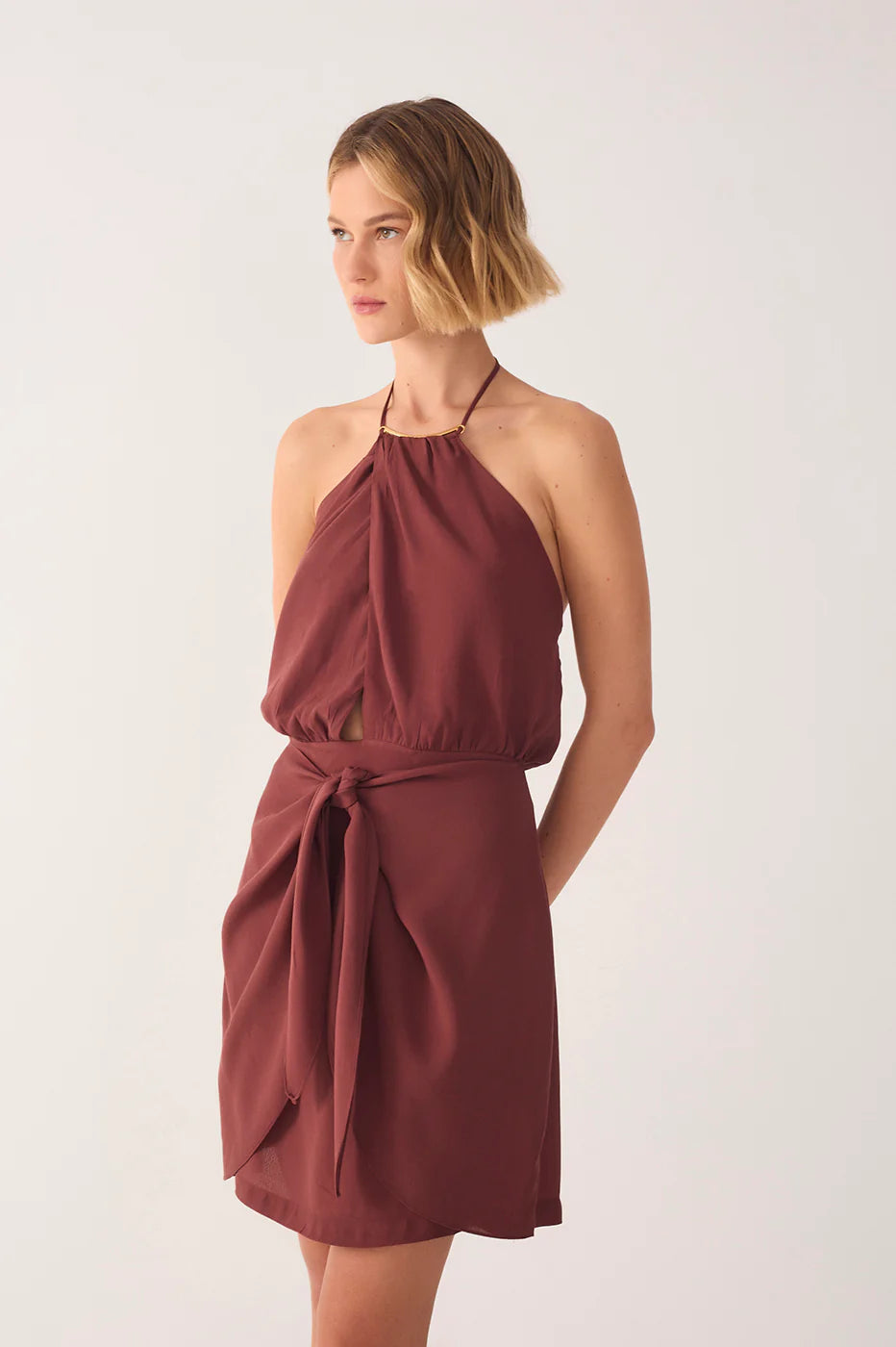 Halter wrap dress