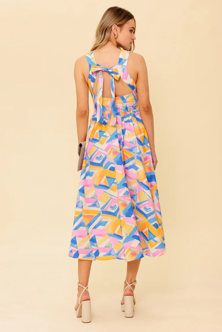 Abstract midi dress