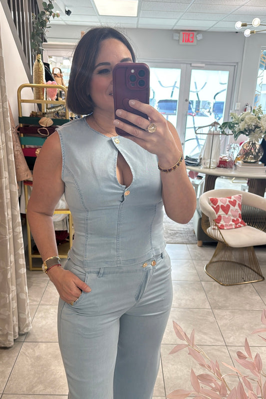 Light Denim Top