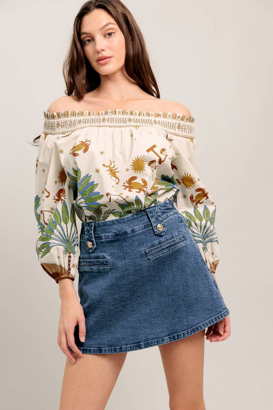 Zodiac off shoulder top