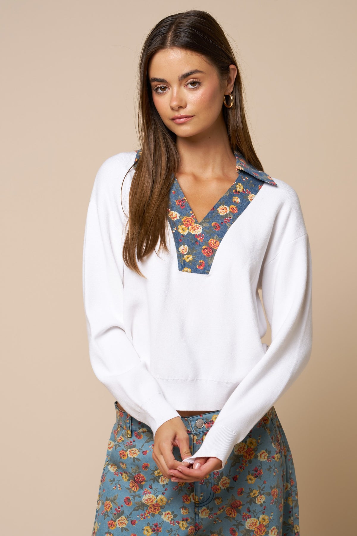 Floral sweater