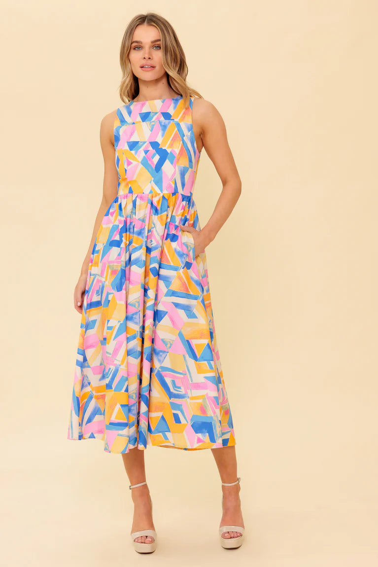 Abstract midi dress