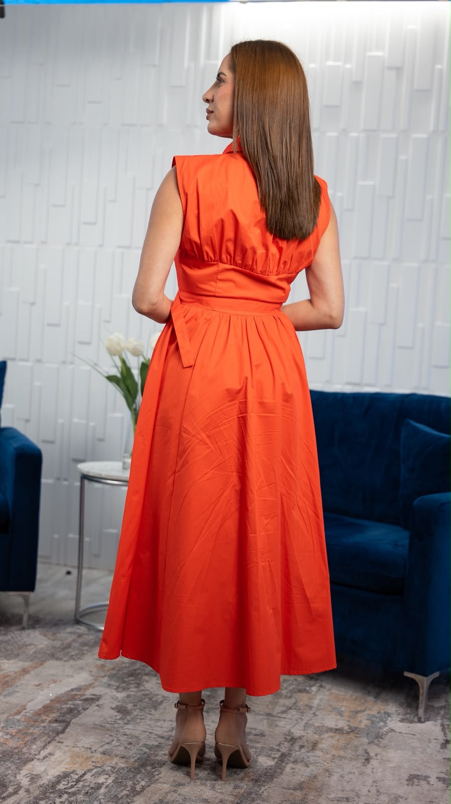 Orange trend dress
