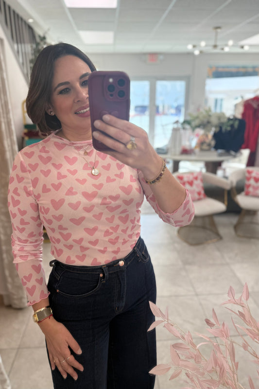 Heart Mesh Top