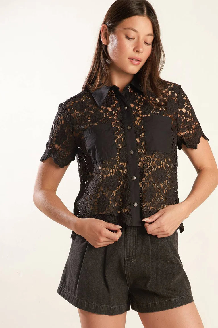 Black Lace Top
