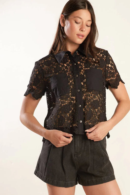 Black Lace Top