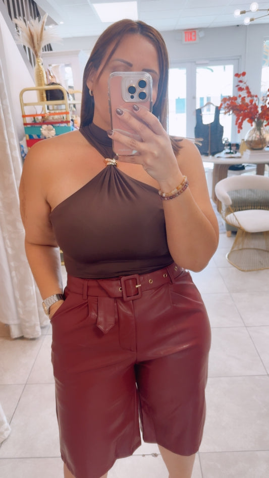 Leather Bermuda