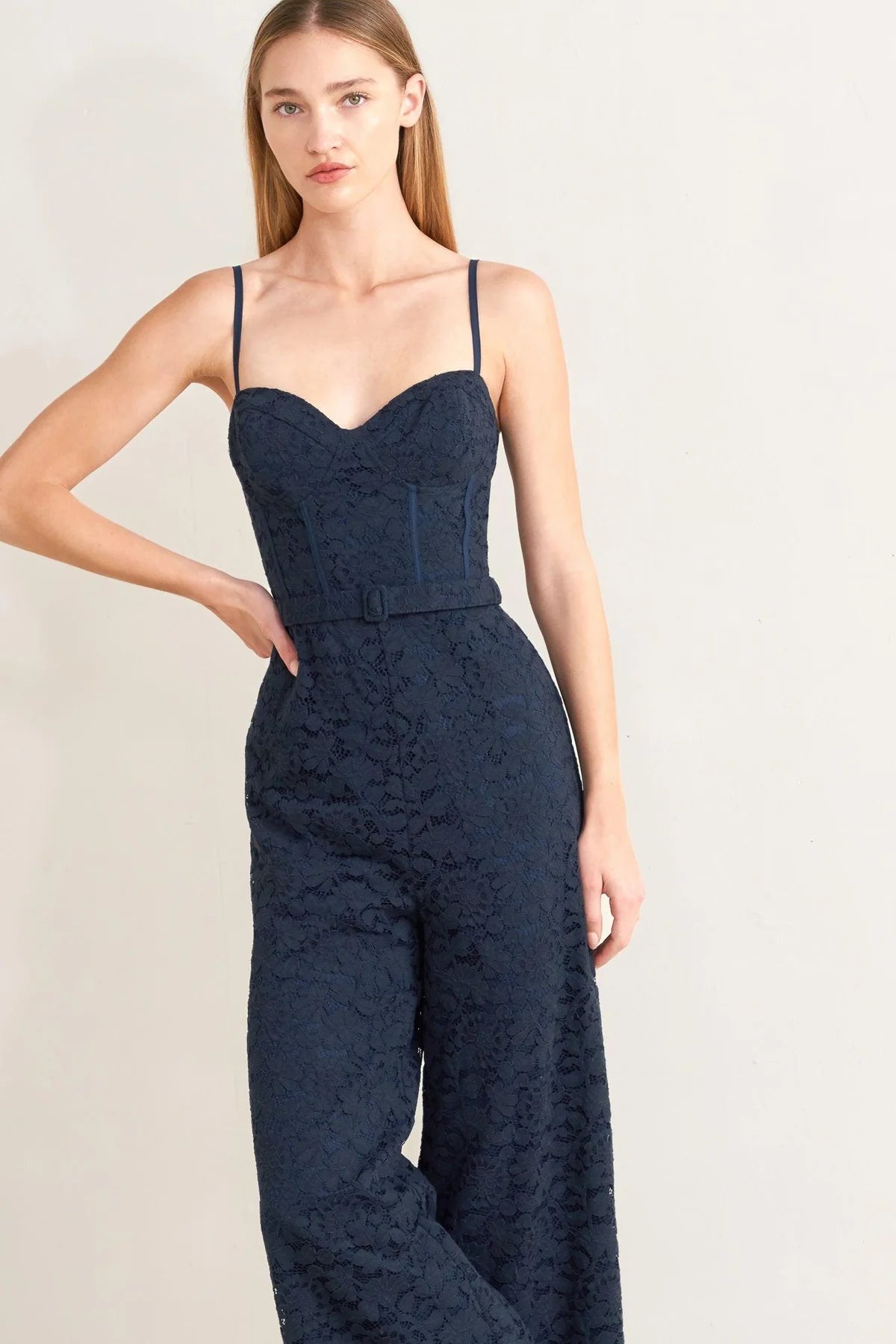 Navy Lace Jumper