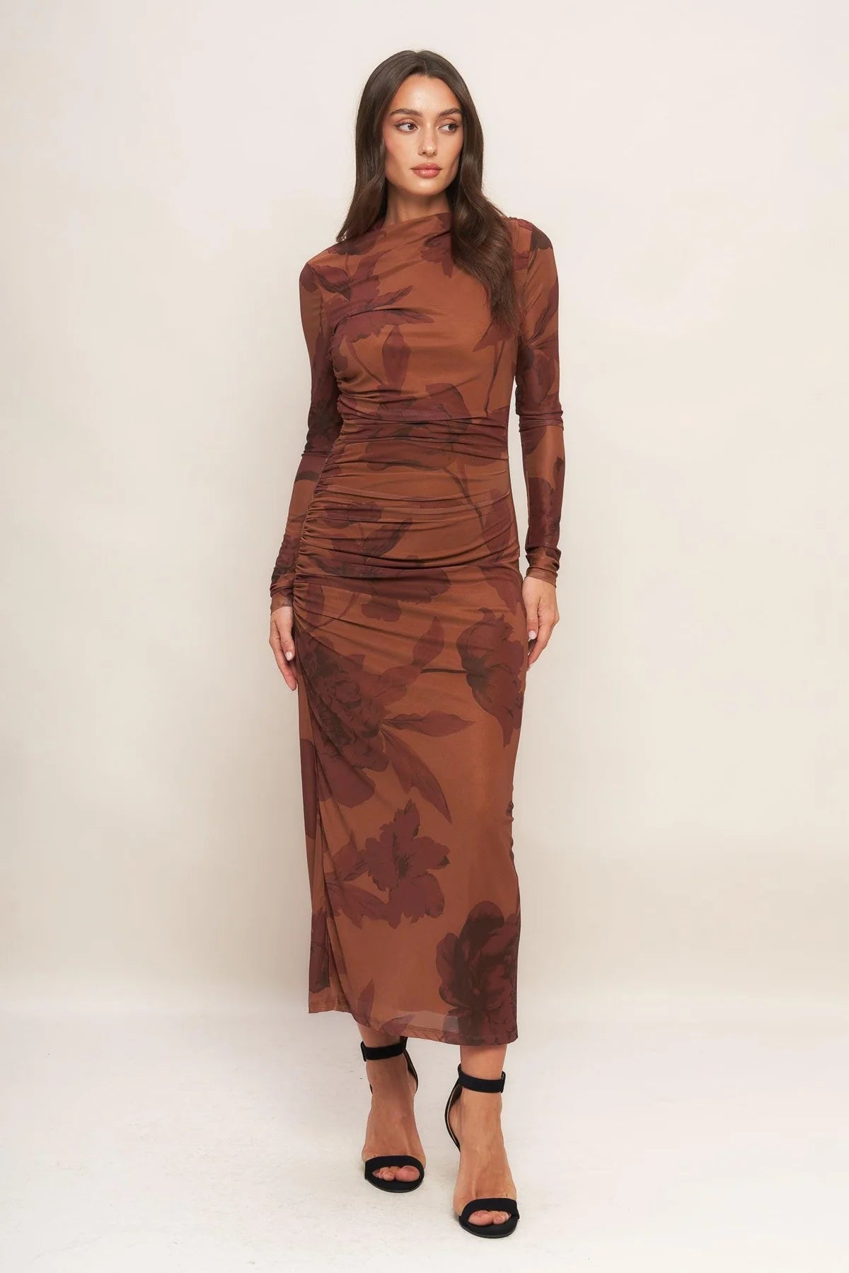 Amber floral mesh dress