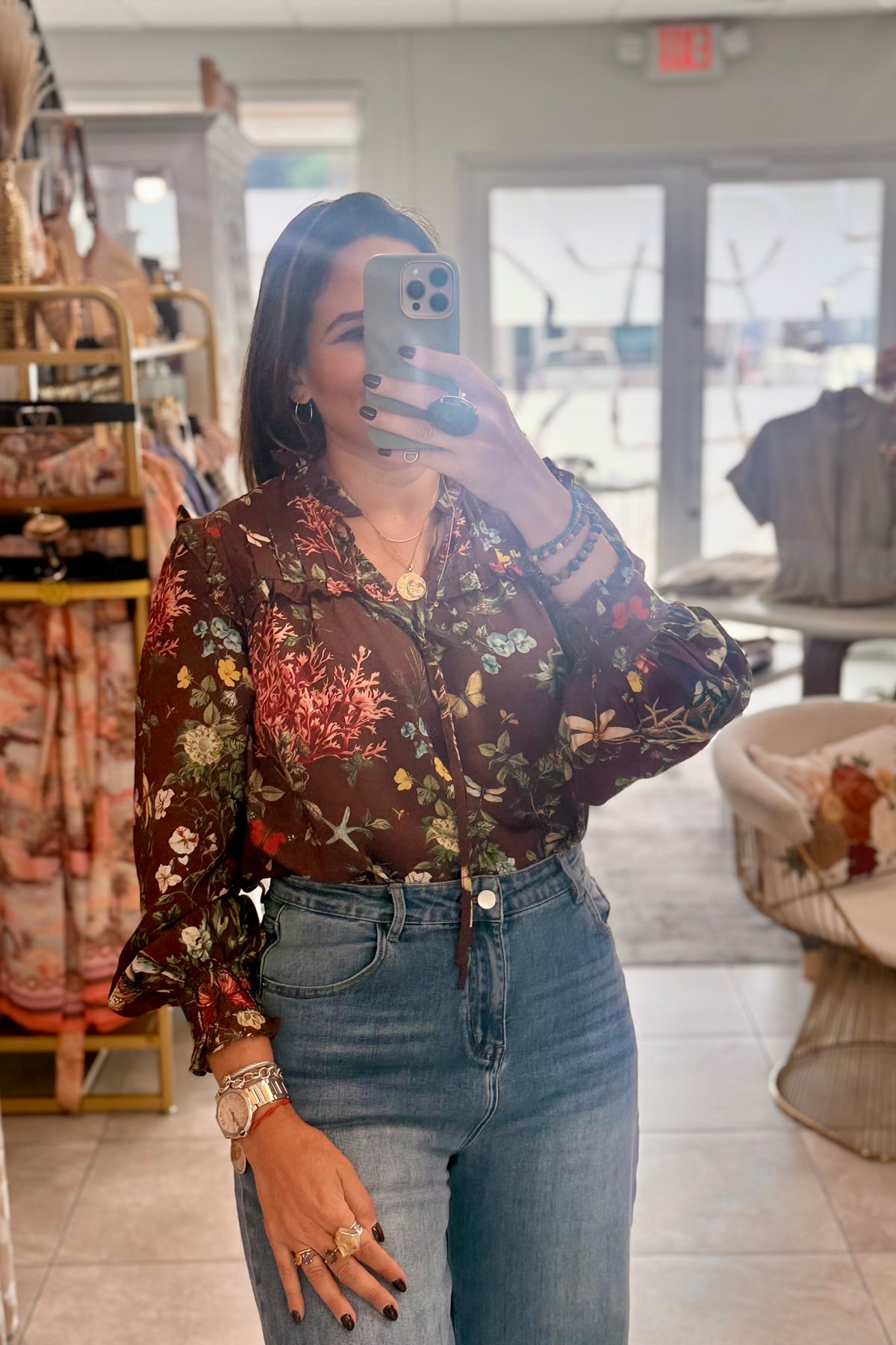 Botanical Print Top