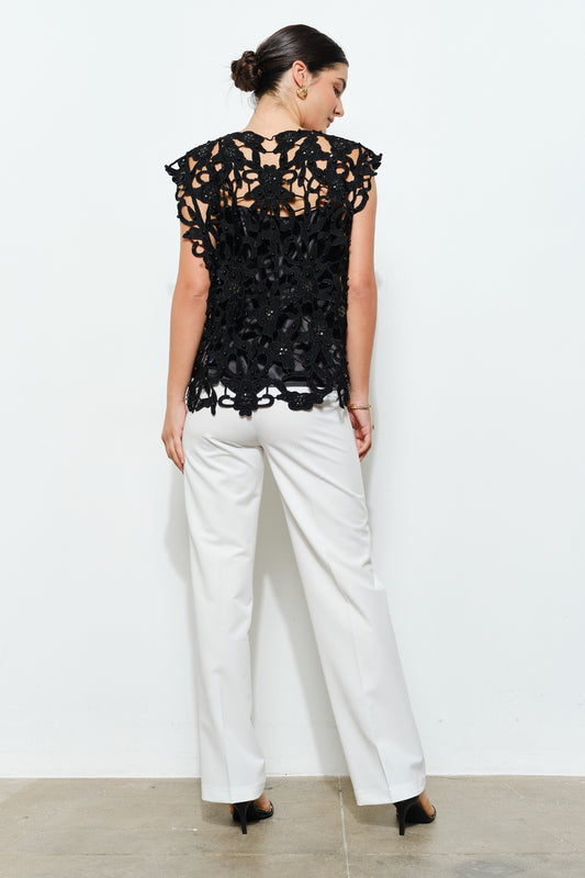 All Black Bead Top